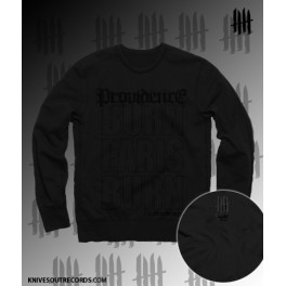 PROVIDENCE "BURN PARIS BURN" BlackOnBlack - Crewneck